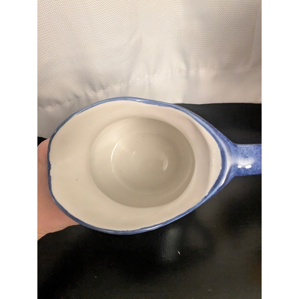 90s Celestial Blue Star Moon Pitcher Whimsigoth Pottery - Picture 5 of 5